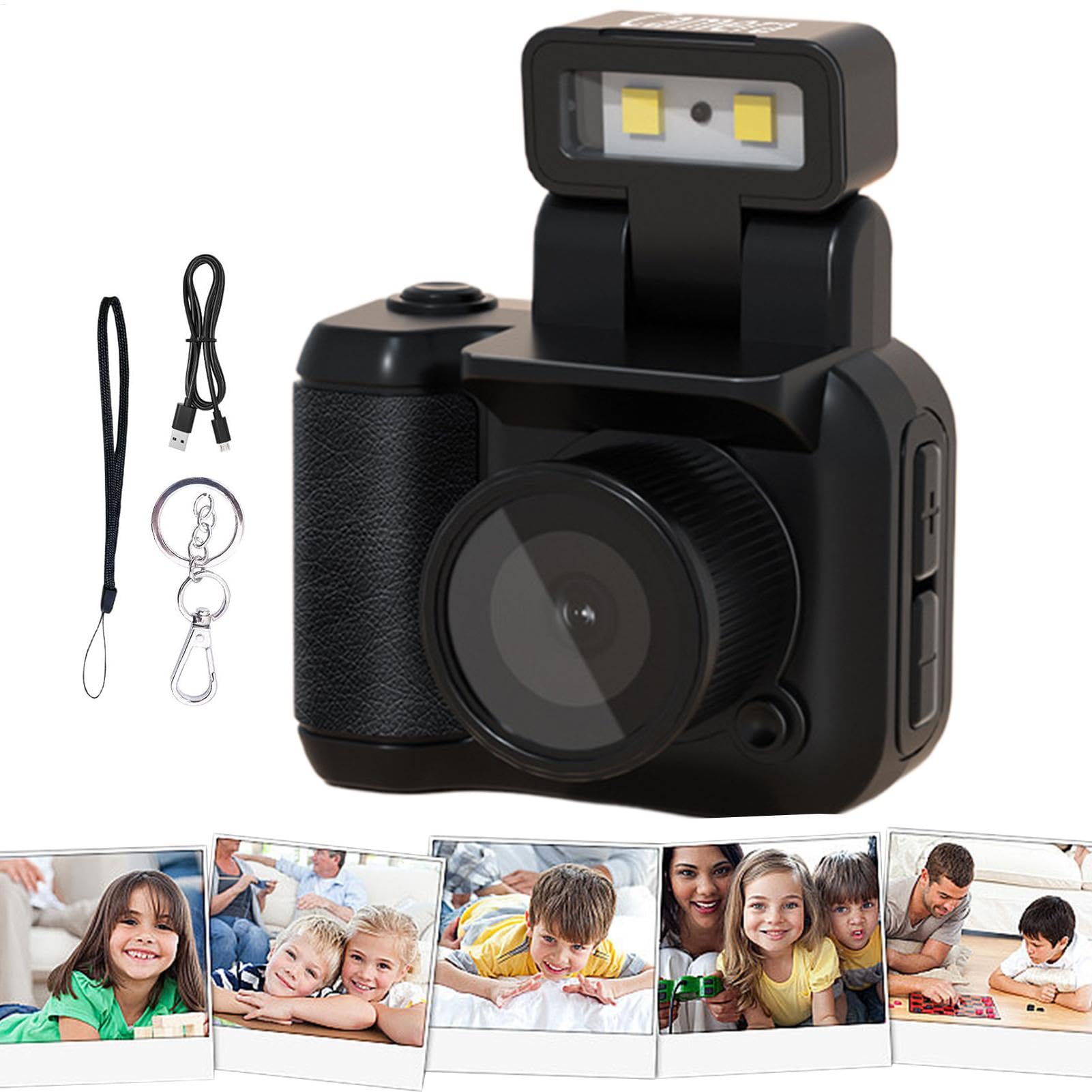 Amazon | Sulxyi 小型ビンテージカメラ | LEDフラッシュライト付き